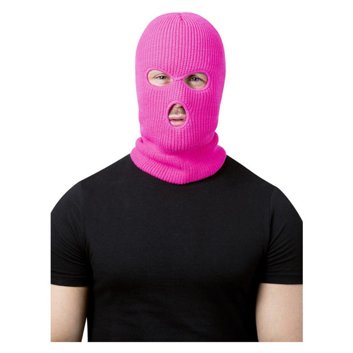 Op deze afbeelding zie je een Accessoires, van het merk Smiffy's. Opvallende Inbreker Bivakmuts Roze