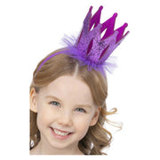 Op deze afbeelding zie je een Accessoires, van het merk Smiffy's. Paarse Prinsessen Glitter Kroon Hoofdband