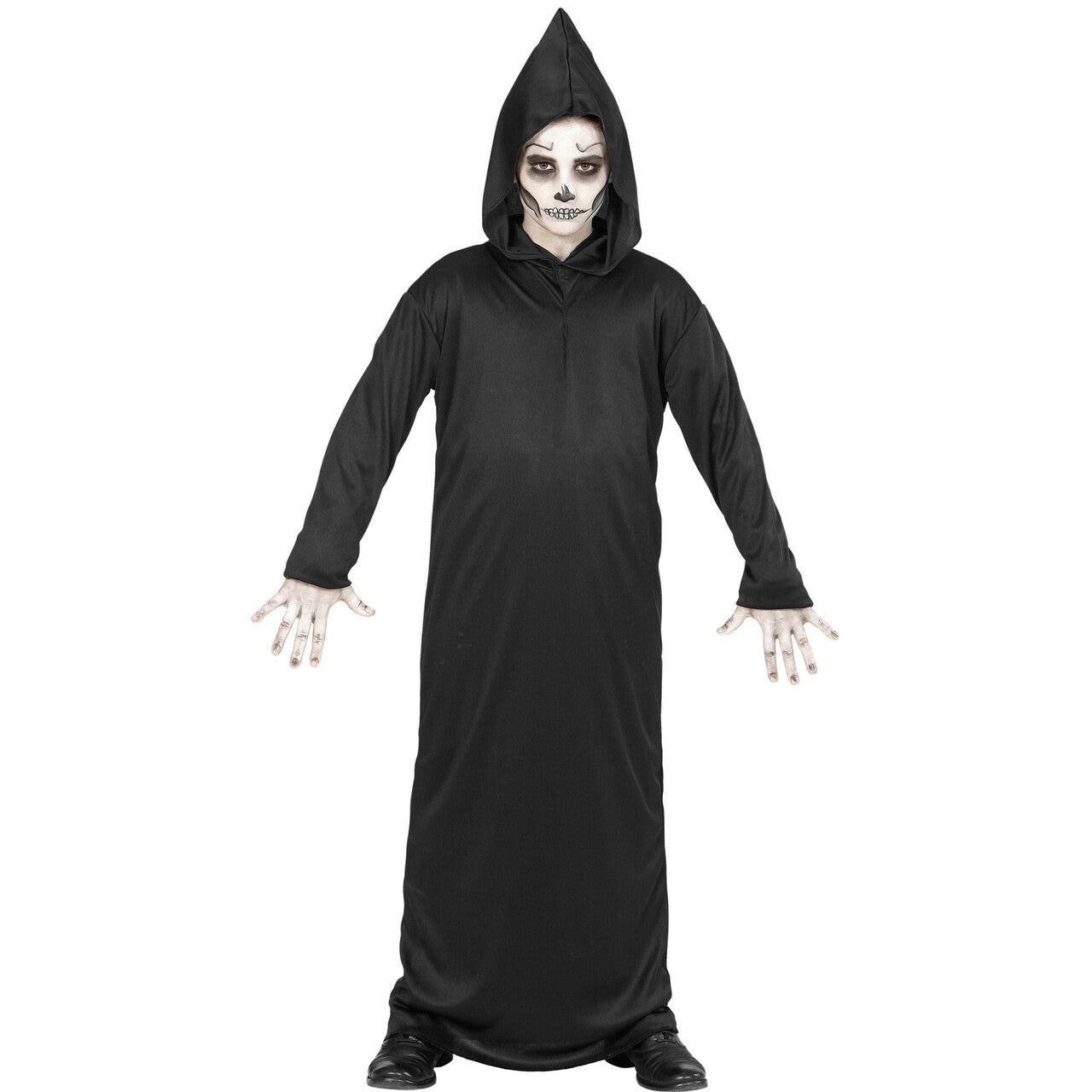 Op deze afbeelding zie je een Kostuums, van het merk Widmann. Grim Reaper Jongen Kostuum