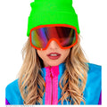 Ski-Brille 80er Neon Orange