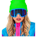 80er Jahre Skibrille Blau