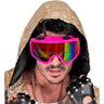 Kultige 80er Skibrille Pink Mit Tiger-Muster