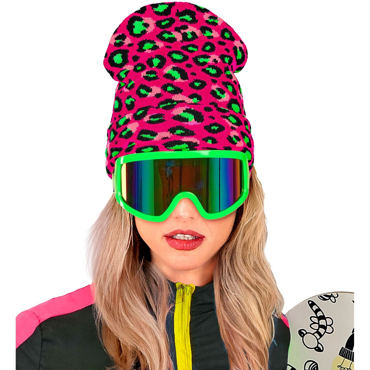 Op deze afbeelding zie je een Accessoires, van het merk Widmann. Pink Leopard Muts