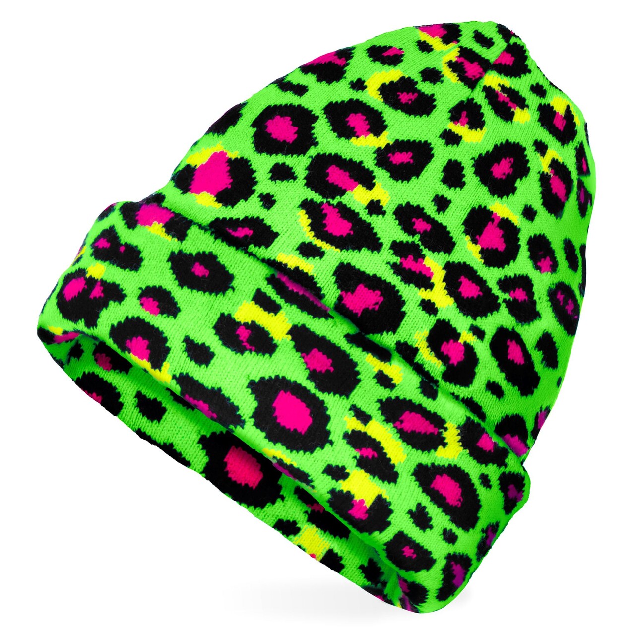 Op deze afbeelding zie je een Accessoires, van het merk Widmann. Green Leopard Muts