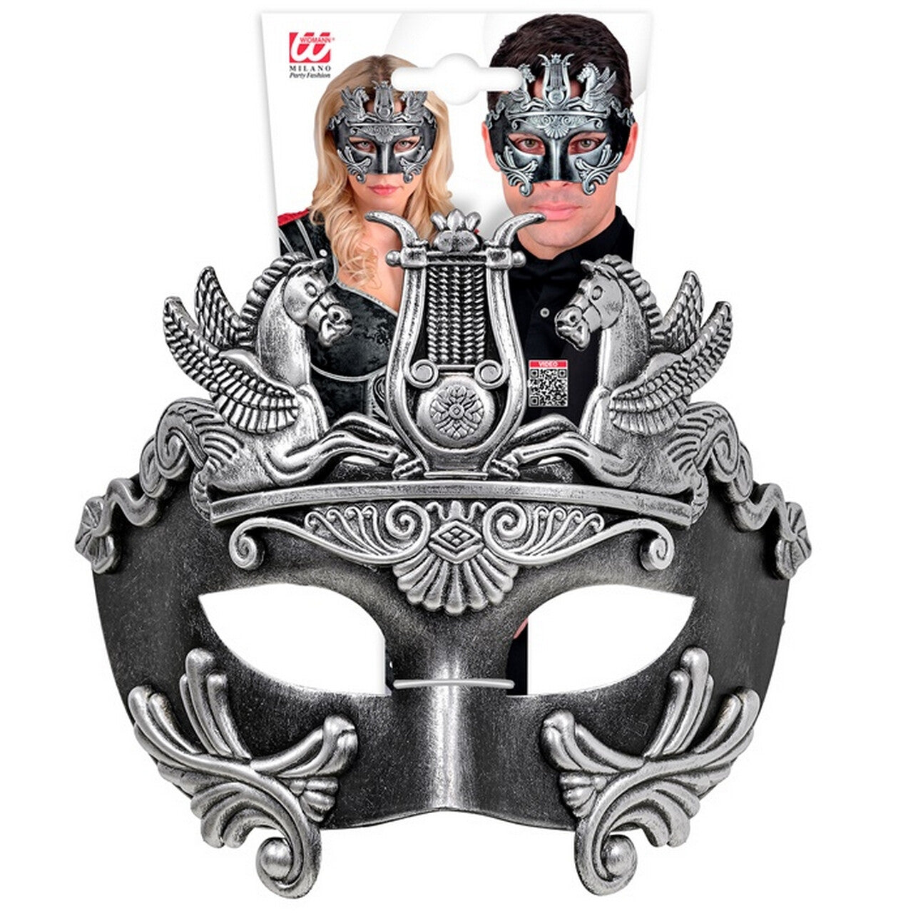 Op deze afbeelding zie je een Accessoires, van het merk Widmann. Romeinse Rijk Oogmasker Zilver
