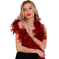 Bordeauxrote Federboa 180 Cm 50 G