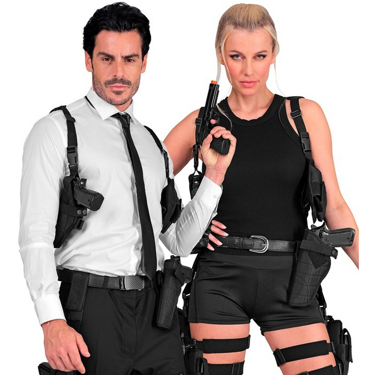 Op deze afbeelding zie je een Accessoires, van het merk Widmann. Enkele Holster Zwart