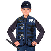 Op deze afbeelding zie je een Kostuums, van het merk Widmann. Utility Politie Vest Blauw Met Accessoires Kind Kostuum
