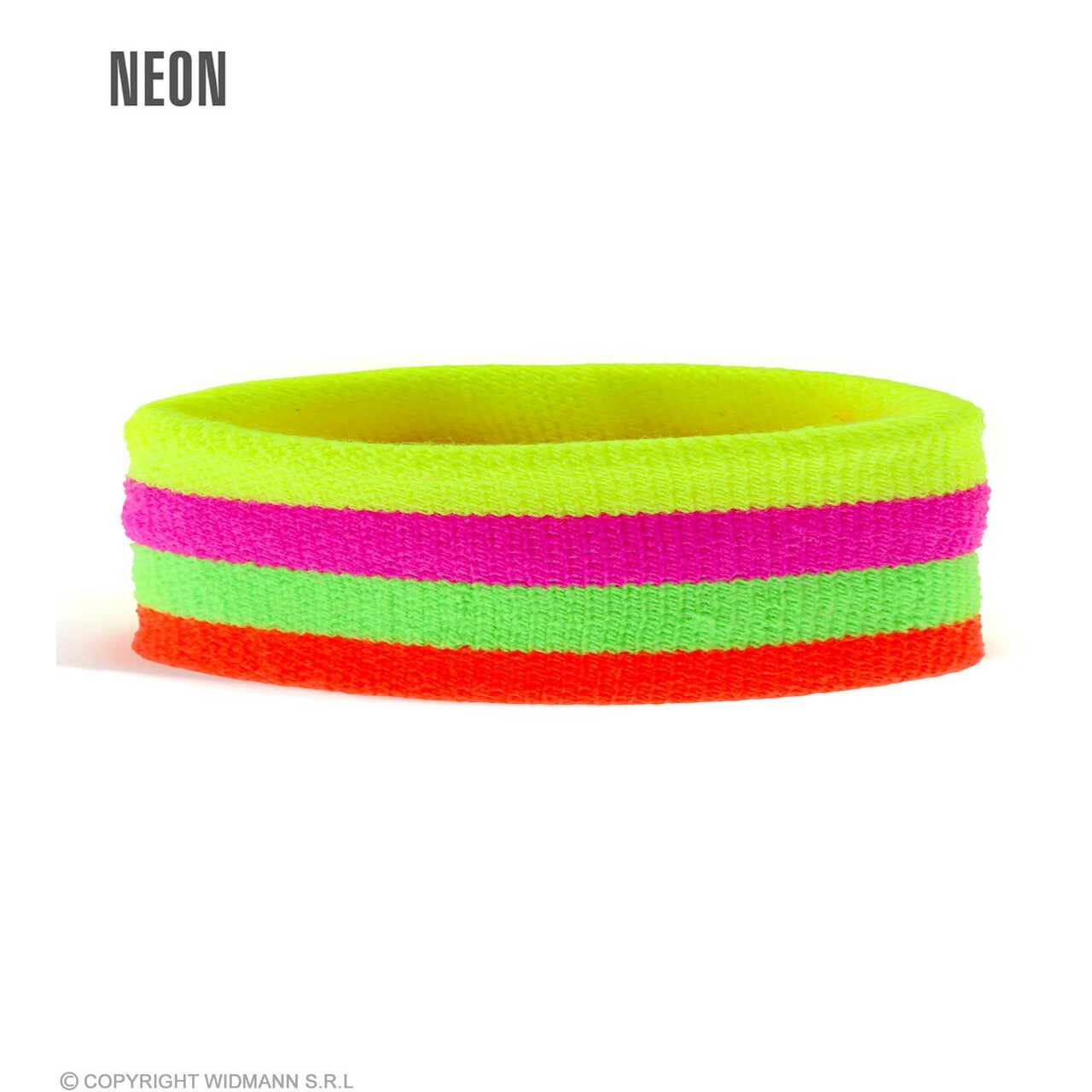Op deze afbeelding zie je een Accessoires, van het merk Widmann. Zweetband Werkhard Neon Multicolor