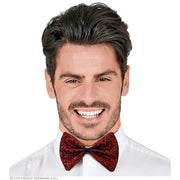 Op deze afbeelding zie je een Accessoires, van het merk Widmann. Rode Vlinderdas Met Glinsters