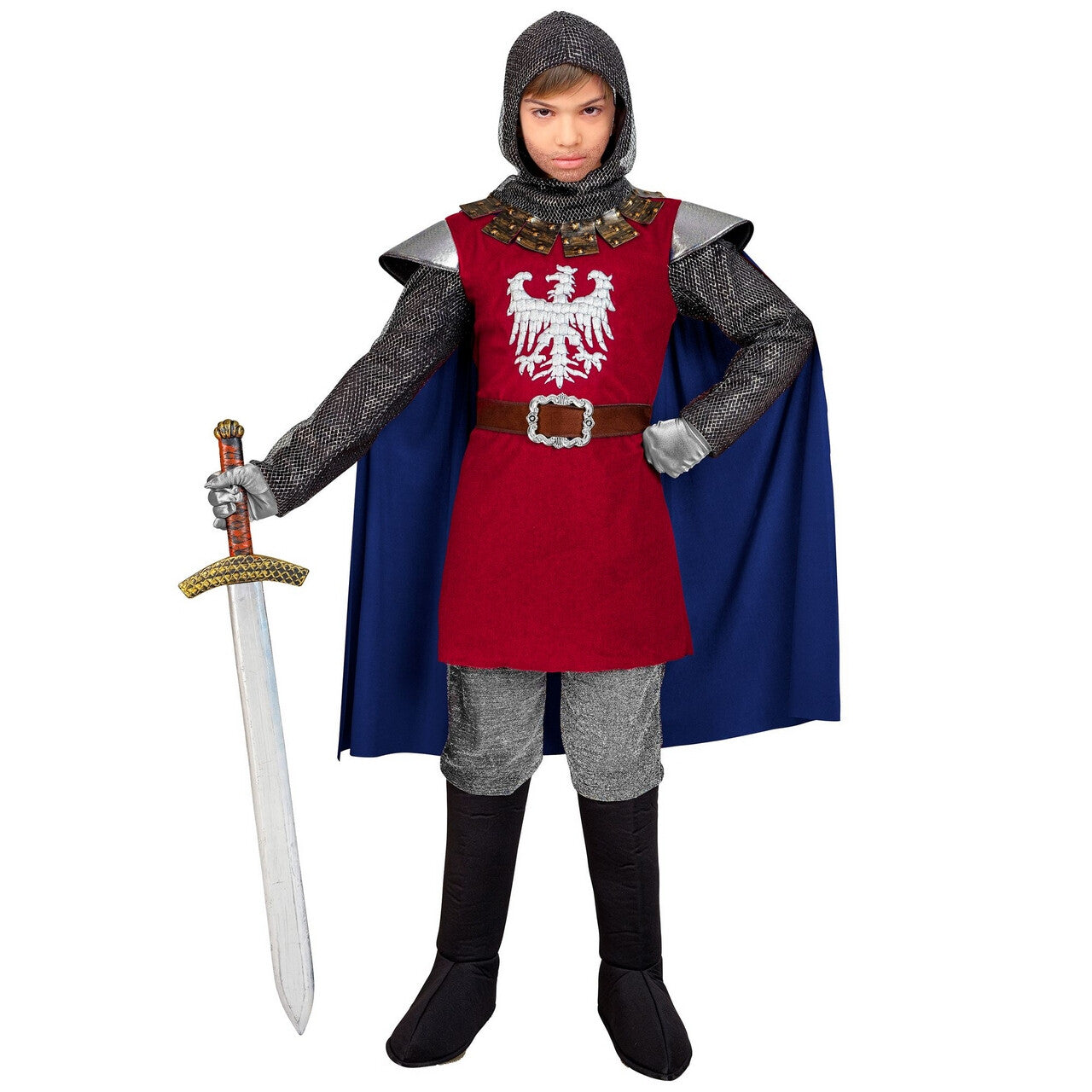 Op deze afbeelding zie je een Kostuums, van het merk Widmann. Koninklijke Ridder Ties Van Ravenhorst Kind Kostuum