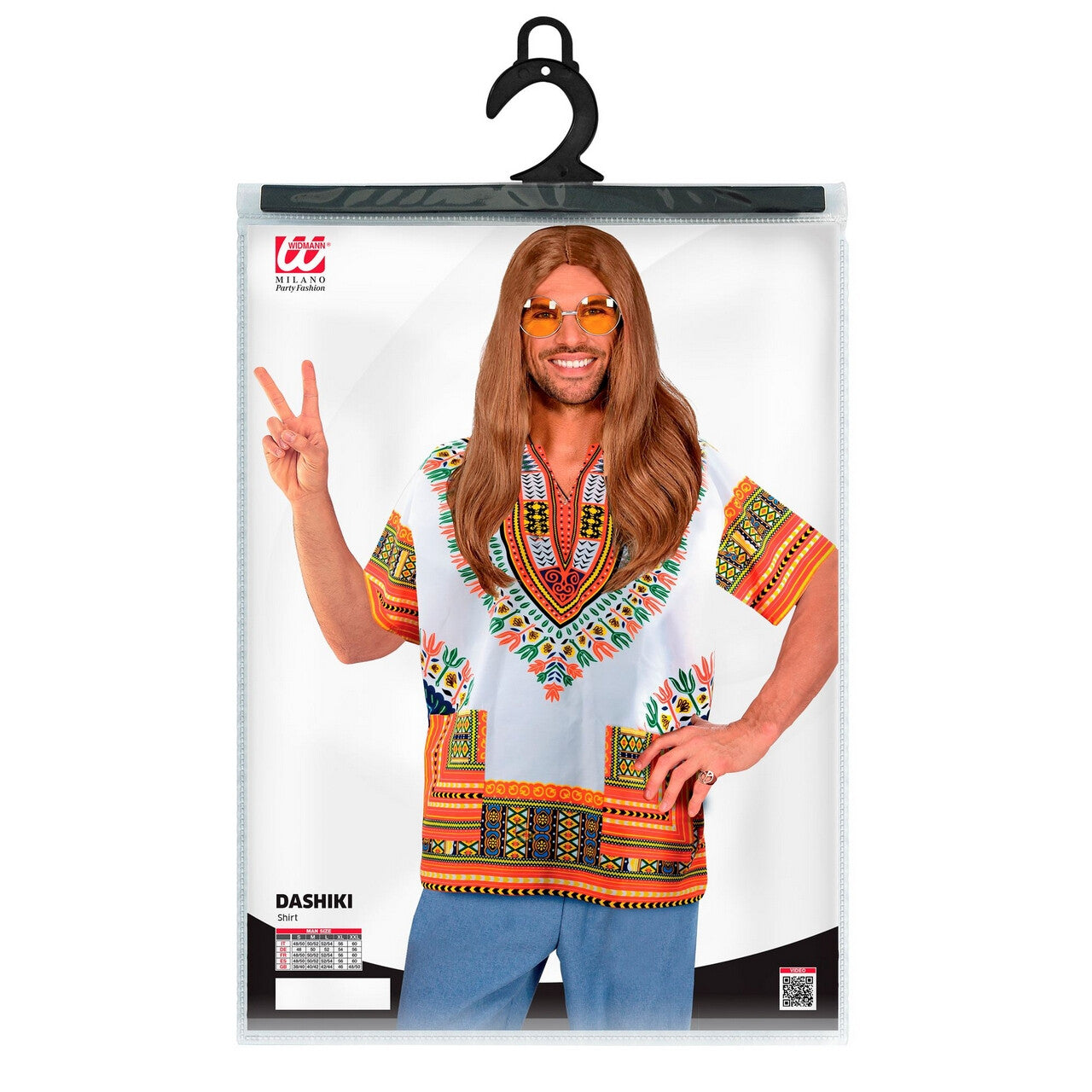 Op deze afbeelding zie je een Kostuums, van het merk Widmann. Hippe Dashiki Shirt Man