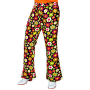 Op deze afbeelding zie je een Kostuums, van het merk Widmann. Super 60s Flower Dance Wijde Pijpen Broek Man