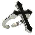 Ring Gotisches Schwarzes Kreuz