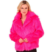 Op deze afbeelding zie je een Kostuums, van het merk Widmann. Neon Bontjas Priscilla Pink Vrouw