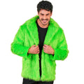 Knallgrüner Pimp-Pelzmantel Unisex