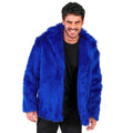 Königsblaue Furry Felljacke Unisex