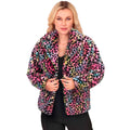 Bunte Leopardenfelljacke Damen