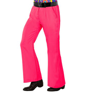 Op deze afbeelding zie je een Kostuums, van het merk Widmann. Jaren 70 Soul Dance Broek Roze Man