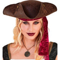 Dreispitz Piratenhut Braun