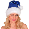 Glitzernde Weihnachtsmütze Mit Pailletten Blau