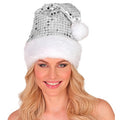 Glitzernde Weihnachtsmütze Mit Pailletten Silber