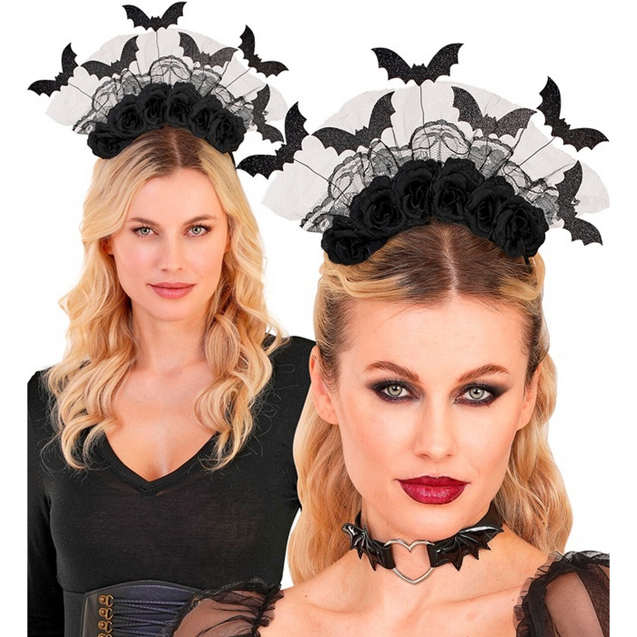 Op deze afbeelding zie je een Accessoires, van het merk Widmann. Bat Woman Hoofdband