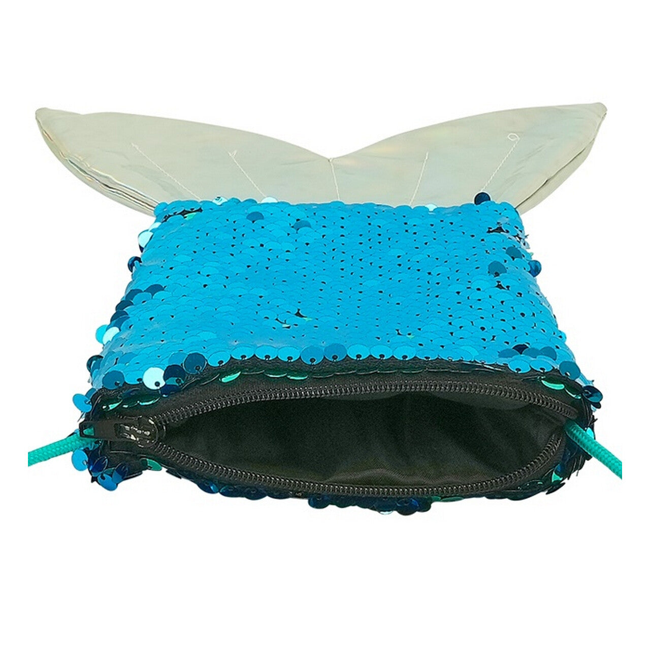 Op deze afbeelding zie je een Accessoires, van het merk Widmann. Pailletten Tas Zeemeermin Blauw