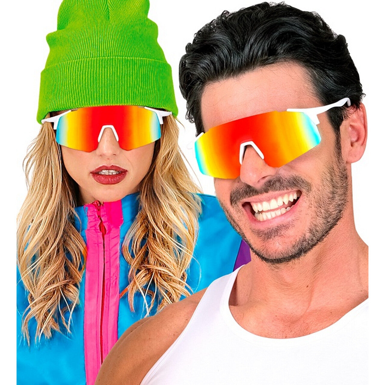 Op deze afbeelding zie je een Accessoires, van het merk Widmann. Mega Blitse Festival Ski Bril