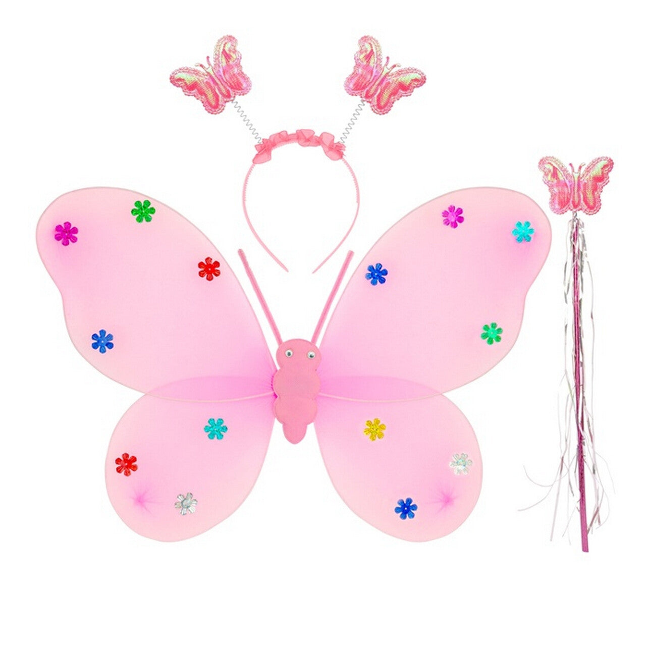 Op deze afbeelding zie je een Accessoires, van het merk Widmann. Roze Vlinder Sterrenfee Set
