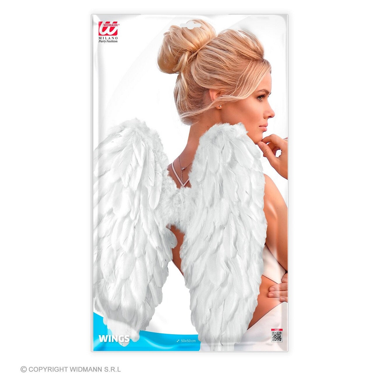 Op deze afbeelding zie je een Accessoires, van het merk Widmann. Angel Wings Wit Met Veren