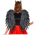 Schwarze Dark Angel Flügel Mit Federn