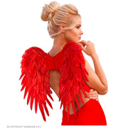 Op deze afbeelding zie je een Accessoires, van het merk Widmann. Veren Vleugels Rood Victoria