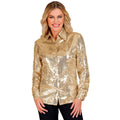 Paillettenbluse Goldnacht Damen