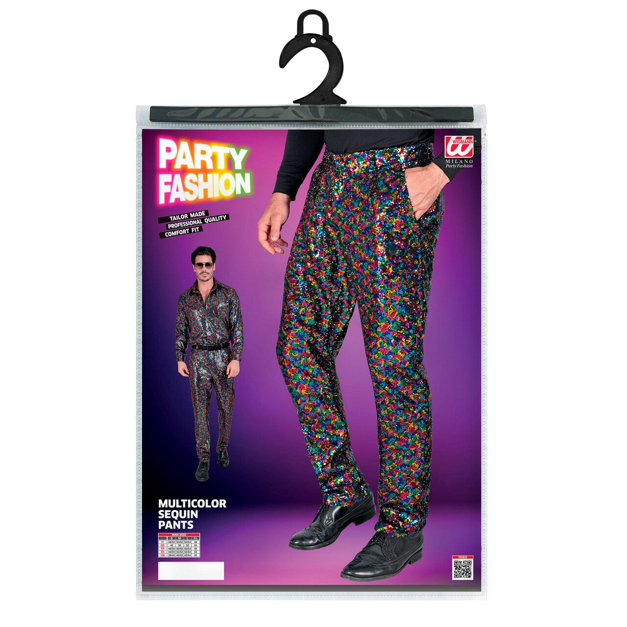 Op deze afbeelding zie je een Kostuums, van het merk Widmann. Confetti Pret Pailletten Broek Man