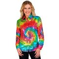 Regenbogenfarben Paillettenhemd Damen