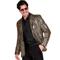 Pailletten-Glamour Leo-Pimp Sakko Herren