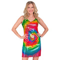 Paillettenkleid Hippie Batik Farbbombe Damenkostüm