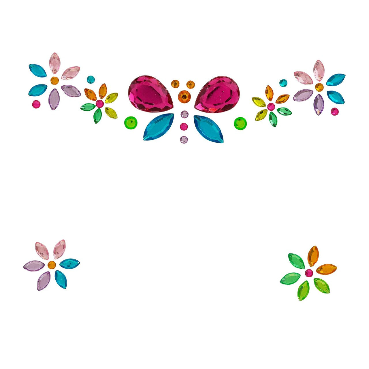 Op deze afbeelding zie je een Decoratie, van het merk Widmann. Gezicht Stickers Lente Vlinder