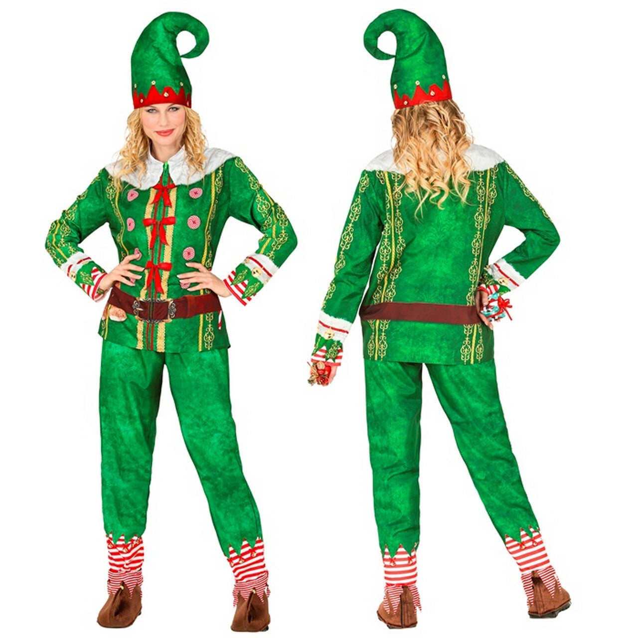 Op deze afbeelding zie je een Kostuums, van het merk Widmann. Elfie Mcjingle Kostuum