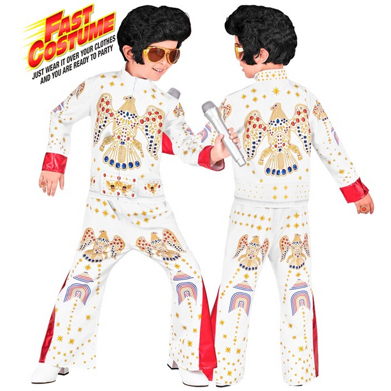 Op deze afbeelding zie je een Kostuums, van het merk Widmann. Elvis In Zijn Jongen Jaren Kostuum
