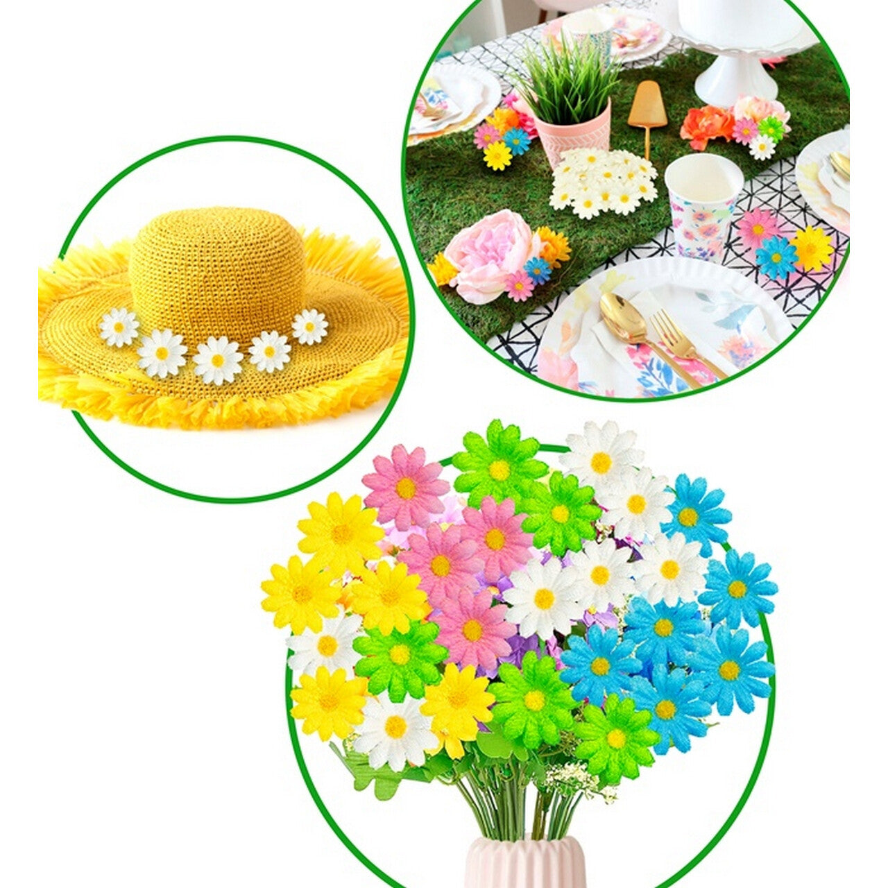 Op deze afbeelding zie je een Decoratie, van het merk Widmann. Gele Bloemen Decoratie 20 Stuks
