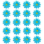 Op deze afbeelding zie je een Decoratie, van het merk Widmann. Blauwe Bloemendecoratie 20 Stuks