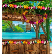 Op deze afbeelding zie je een Decoratie, van het merk Widmann. Enorm Lange Bloemenkrans Slinger Tropical Nights