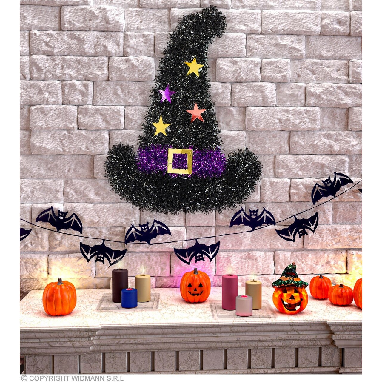 Op deze afbeelding zie je een Decoratie, van het merk Widmann. Versiering Halloween Heksenhoed
