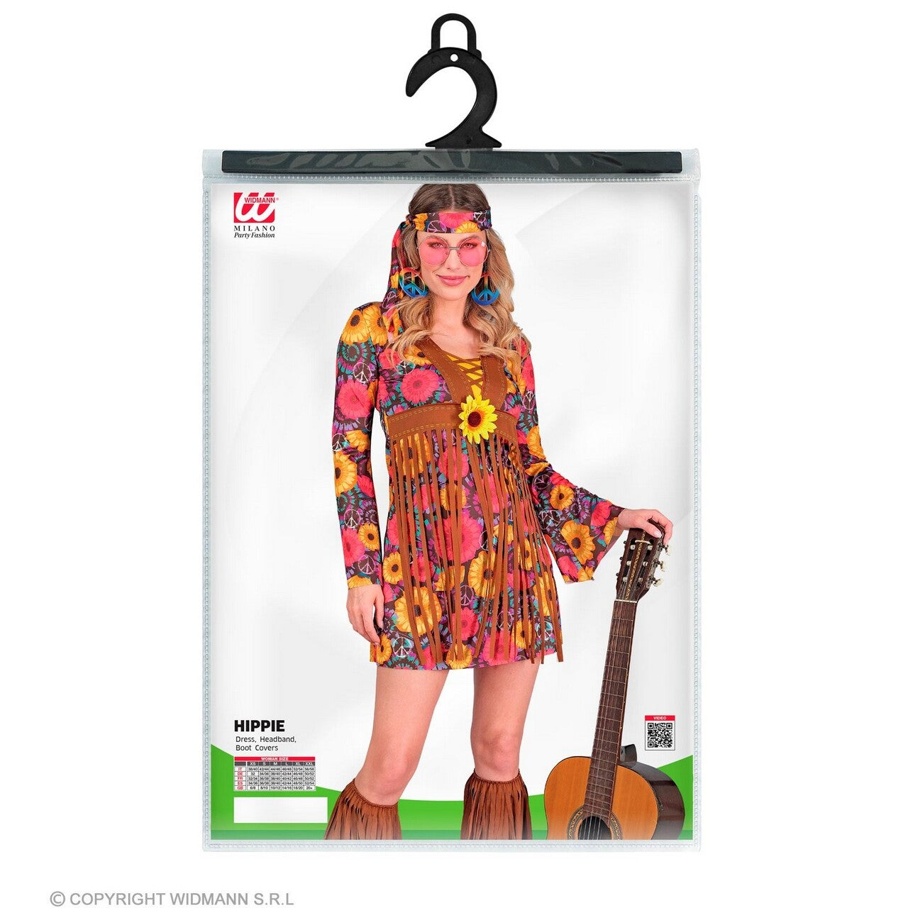 Op deze afbeelding zie je een Kostuums, van het merk Widmann. Hippie Taylor Music Vrouw Kostuum