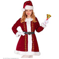 Kleine Miss Claus Kind Kostüm für Mädchen