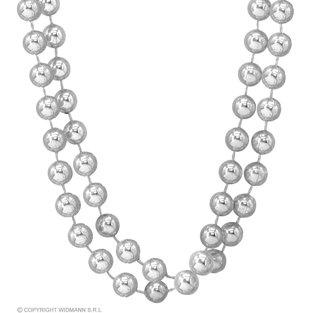 Op deze afbeelding zie je een Accessoires, van het merk Widmann. Dubbele Kralen Ketting Zilver
