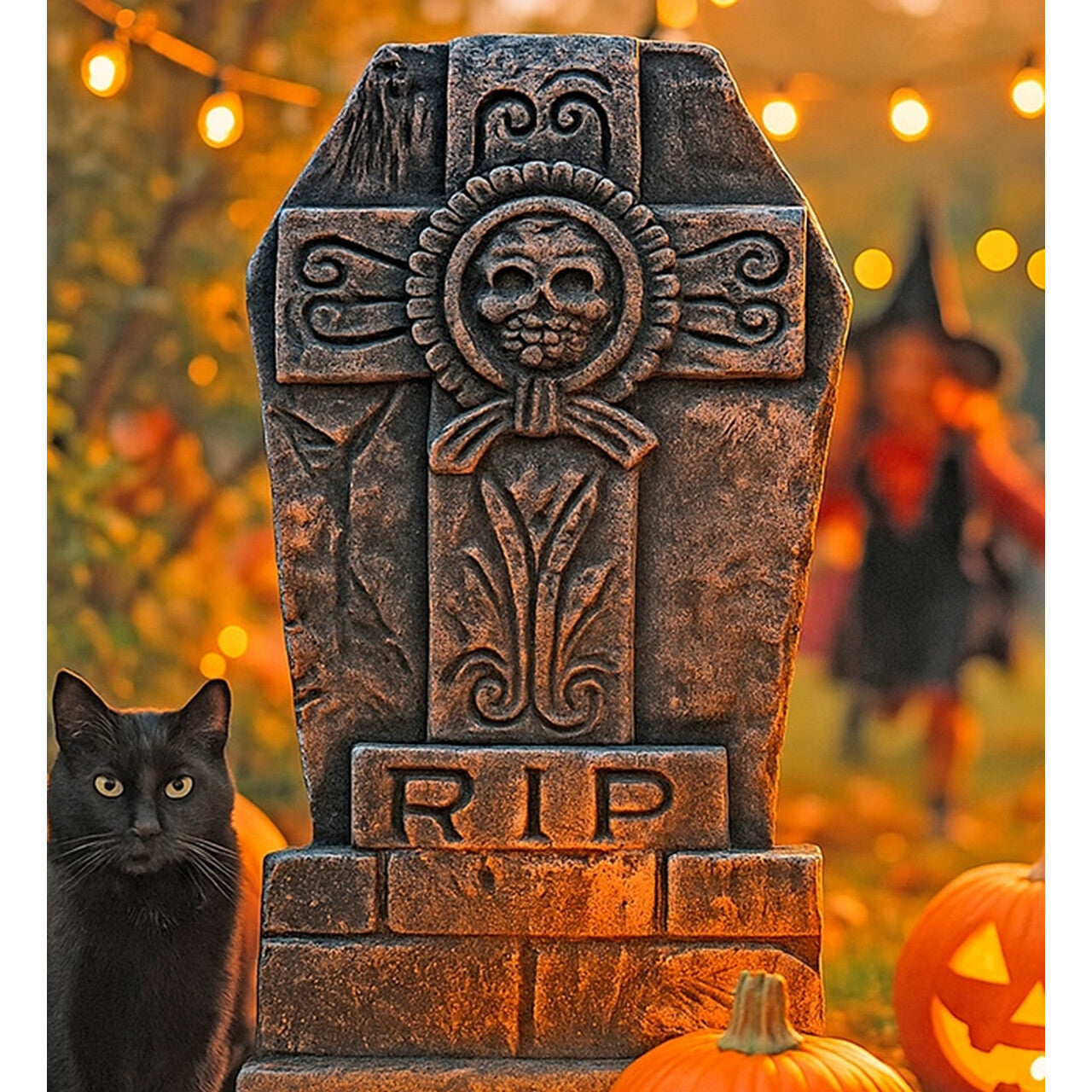 Op deze afbeelding zie je een Decoratie, van het merk Widmann. Decoratie Rest In Peace Grafsteen