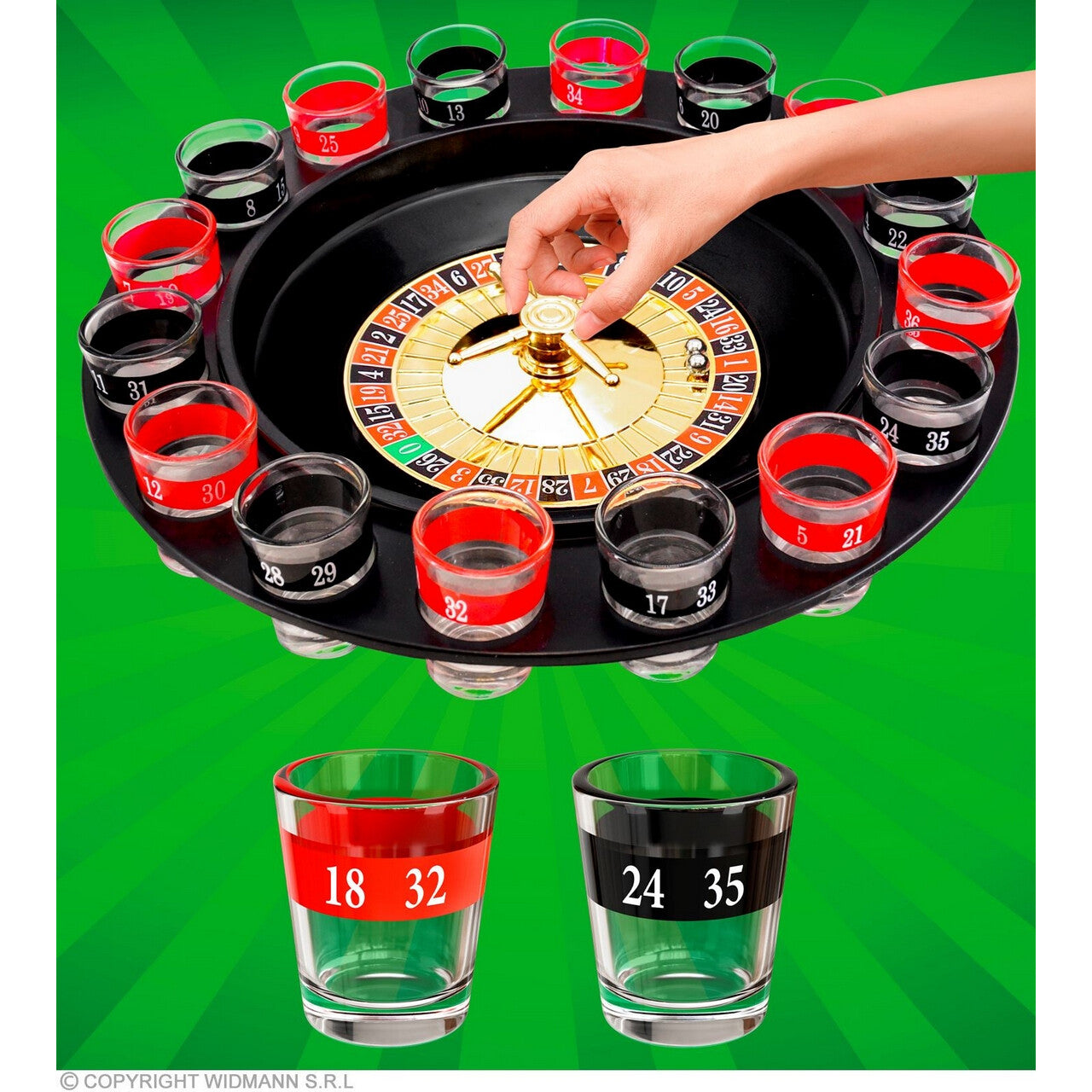 Op deze afbeelding zie je een Accessoires, van het merk Widmann. Roulette Drankspel Nathals